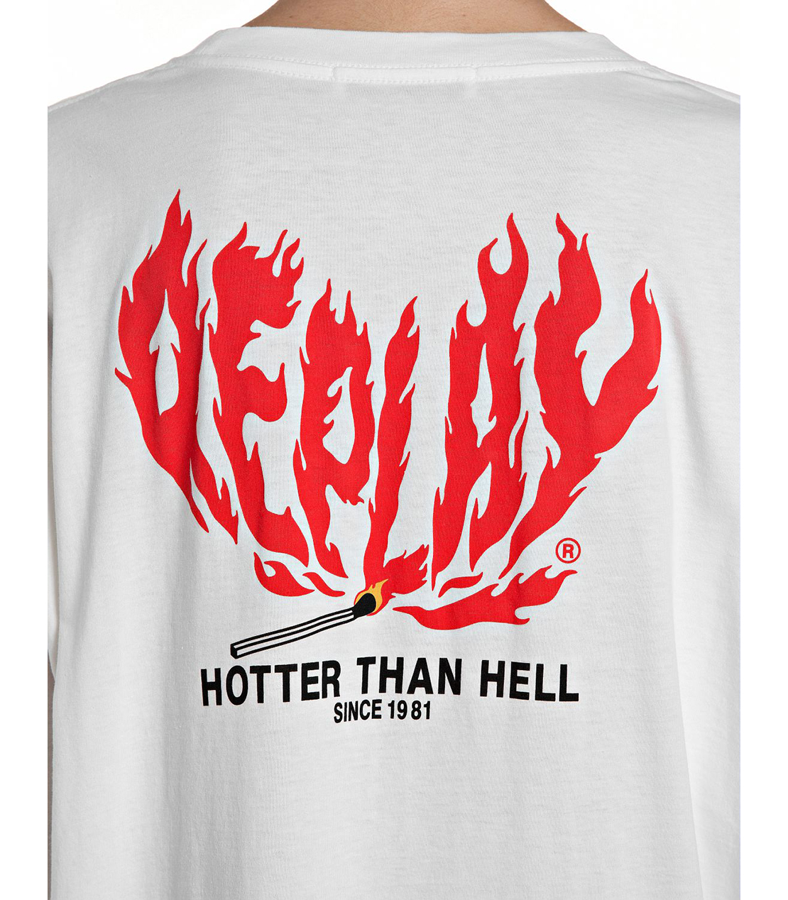 コットンジャージーFIREプリントTシャツ 詳細画像 オフホワイト 5